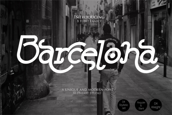 Barcelona Family: A Modern Font for Handmade Creations