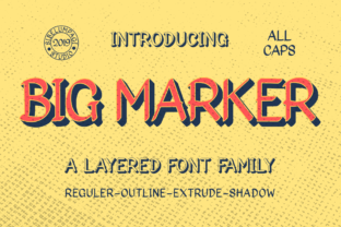 Big Marker Family: A Vintage-Inspired Font for Editorial Design