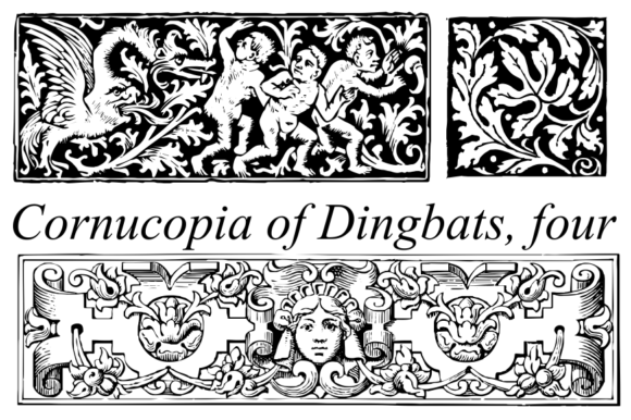 Cornucopia of Dingbats Four: A Vintage Font for Modern Campaigns