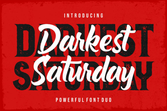 Darkest Saturday Duo: A Blackletter Font for Editorial Depth