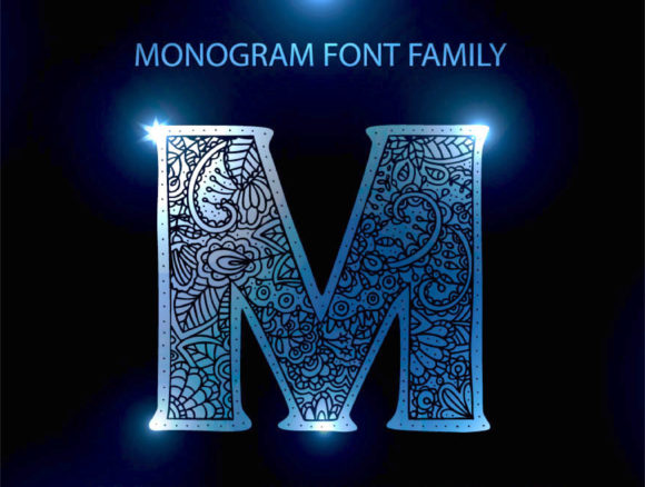 Monogram Font Family for Web Design