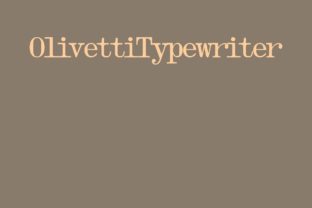 Olivetti Typewriter Font for Editorial Design