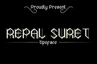 Repal Suret Font for Vintage Craft Projects