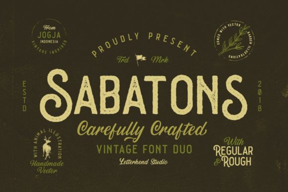 Sabatons: A Rustic Font for Creative Branding Projects